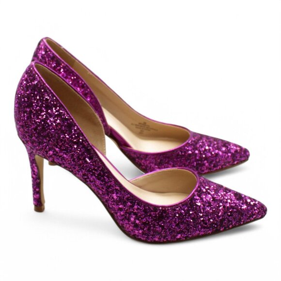 Marc Fisher Womens Christay Glitter Slip-on D Orsay Heels - Picture 3 of 8